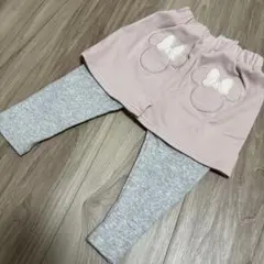 petitmain ベビー　ズボンスカート　ディズニー　ミニー　ピンク　【90】