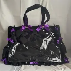 A3フリルデザイン痛バッグ用トートバッグ(Black Limited) パープル