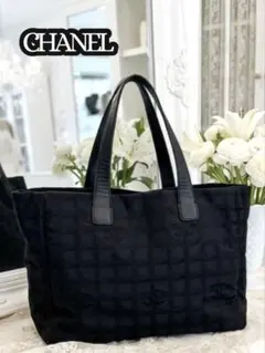 CHANEL ニュートラベルライン トートバッグ 黒 A4収納可 - メルカリ