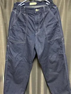 ニコアンドJEANSペインターパンツ インディゴブルー