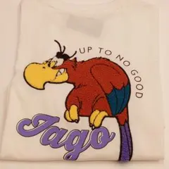 【新品未使用タグ付】ディズニー　アラジン　サガラ刺繍のイアーゴTシャツ　Lサイズ
