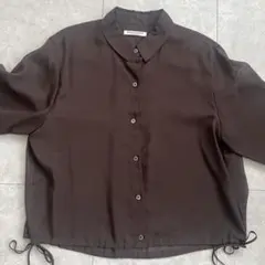 ユナイテッドアローズ シャツ　ブラウス　シアー長袖　茶　M 未使用品　お値下げ