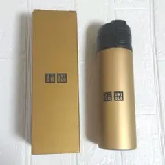 ユニクロ　ワンプッシュステンレスボトル　金　ゴールド
