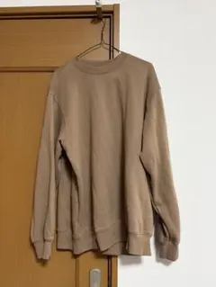ベージュ 裏起毛スウェット　無印