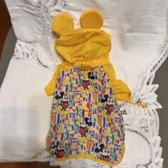 売り切り‼️ミッキーマウスのレインコート　黄色犬服SSサイズ　可愛い