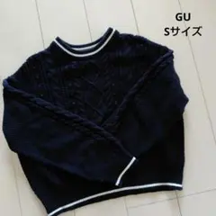 GU ネイビー ニット Sサイズ 冬 長袖