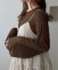 【apres jour clair】フレアスリーブシアーインナー