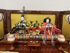 雛人形用 間口50cm収納型飾り台 欅風　屏風 行灯　紅白梅セットB 雛人形用 間口50cm収納型飾り台 欅風 屏風 行灯 紅白梅セットB - メルカリ