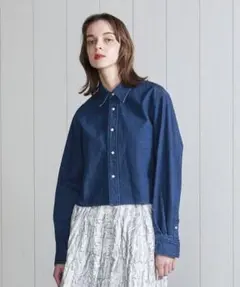 クロップドデニムシャツ