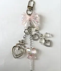 ～3月ピンクビーズキーホルダーストラップチャームコレクトブックy2k韓国kpop