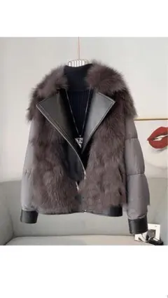 フェイクファーコンビダウンコート