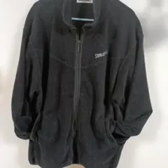 SPALDING ブラック フリース ジップアップ　Lサイズ