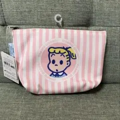 新品オサムグッズパステルストライプ舟型ポーチ ジル＆キャット 廃盤品 原田治のサムネイル