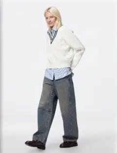 GU ジーユー バレルレッグジーンズ Mサイズ