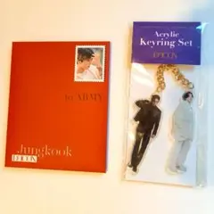 BTS ジョングク アクリルキーホルダー  アコーディオン両面カード おまけ付き