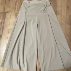 PARADISTERREベージュ ダブルボタン ワイドパンツ