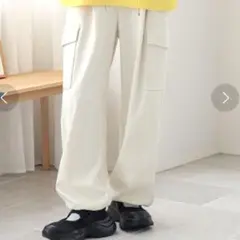 [ローリーズファーム] ドロストサイドポケットパンツ　ゆったり　カジュアル　ラフ