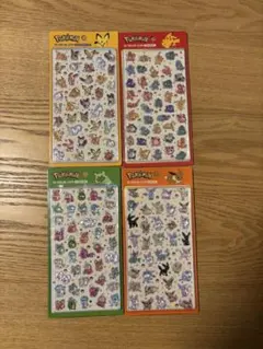 【新品未開封】ポケモン3Dクリスタルシール 韓国限定 4枚セット