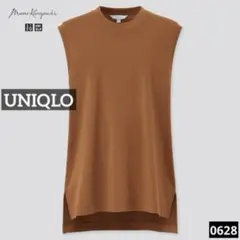 0628 UNIQLO エアリズムコットンオーバーサイズT ブラウン