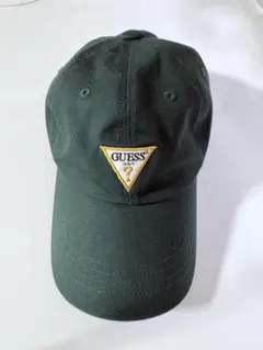 美品GUESS®ゲスキャップ帽子グリーン深緑モスグリーンカーキ