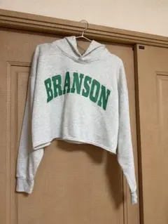 BRANSON クロップドパーカー グレー