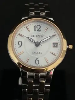 希少　極美品　稼働品　CITIZEN　シチズン　エクシード　シルバー　クォーツ CITIZEN(シチズン) / EXCEED/クォーツ腕時計/アナログ/ホワイト