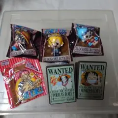 航海王BLOCK COLLECTION三體套裝及餅乾吉祥物等