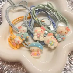 白猫　ヘアゴム 6個セット
