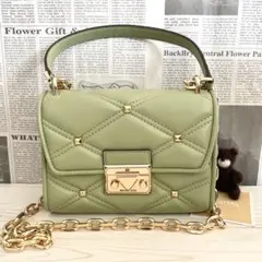 ★定価8.8万円 新品 MICHAEL KORS ショルダーバッグ ライトセージ