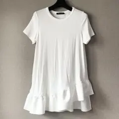 YOKO CHANヨーコチャン　ペプラムギャザーカットソーバックフリル　Tシャツ YOKO CHAN ヨーコチャン ヘムギャザーカットソー バックフリル Tシャツ