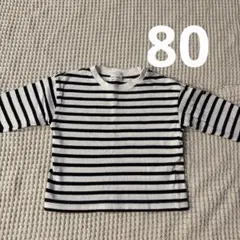 petit main &Re. ボーダー柄長袖カットソー 80