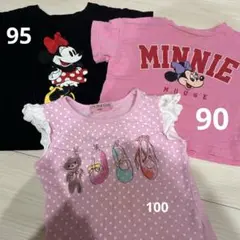 ミニーマウス Tシャツ 95, 90, 100サイズ セット