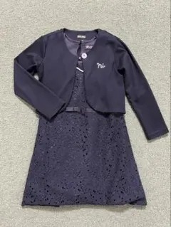 nino （ニノ）130 フォーマル　レースワンピース　ボレロ　ブラック