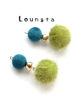 5点で450円引き ハンドメイドピアス 樹脂ピアス ファーピアス