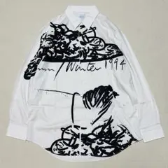 【美品】Paul Smith Spaghetti PRINT SHIRT XL