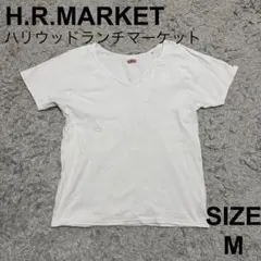 ハリウッドランチマーケット　ストレッチフライスＶネックTシャツ　ホワイト　4