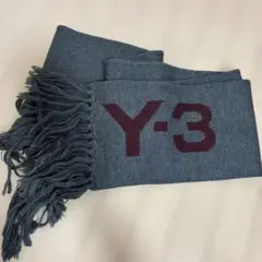 Y-3 マフラー グレー ロゴ入り