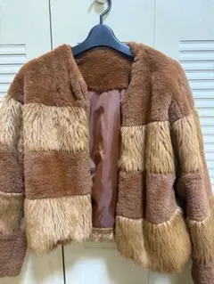 ブラウン系ANAPファーコート【美品】