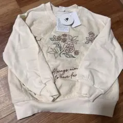 mm様　新品　&mignon 花柄トレーナー　110 ロンパース80