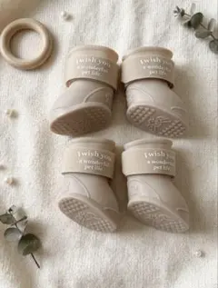 犬用レインシューズ4足セットM 滑り止め付 散歩 足濡れ防止 撥水