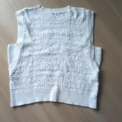 LEPSIM ニットベスト ホワイト