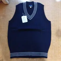 新品!スクールネイビー Vネックベスト Lサイズ