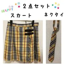制服 プリーツスカート ネクタイ 2点セット