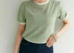 TINA：JOJUN 配色リネンリンガーニットのサムネイル
