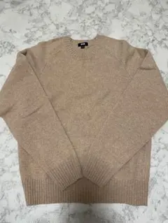UNIQLO プレミアムラムクルーネックセーター ウール100% ラグラン袖 L