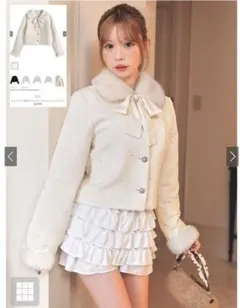 グレイルGRL新品未使用ティペット付きラメツイードビジュージャケットgn555