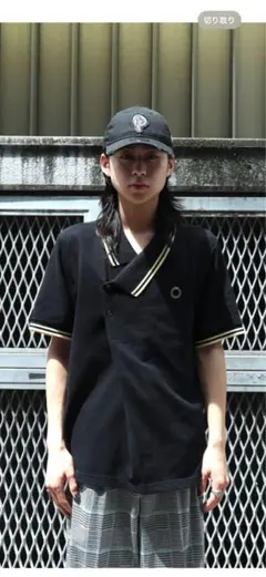 Yuki Hashimoto Yネックポロシャツ 黒 YUKI HASHIMOTO / ユウキハシモト YNECK ポロシャツ（ポロシャツ