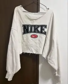 NIKE リメイク 切りっぱなしスウェット ホワイト