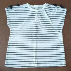アプレレクール　130cm　白黒ボーダー　Tシャツ