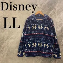【極美品】Disney ディズニー フリース LL レディース ブルー ミッキー